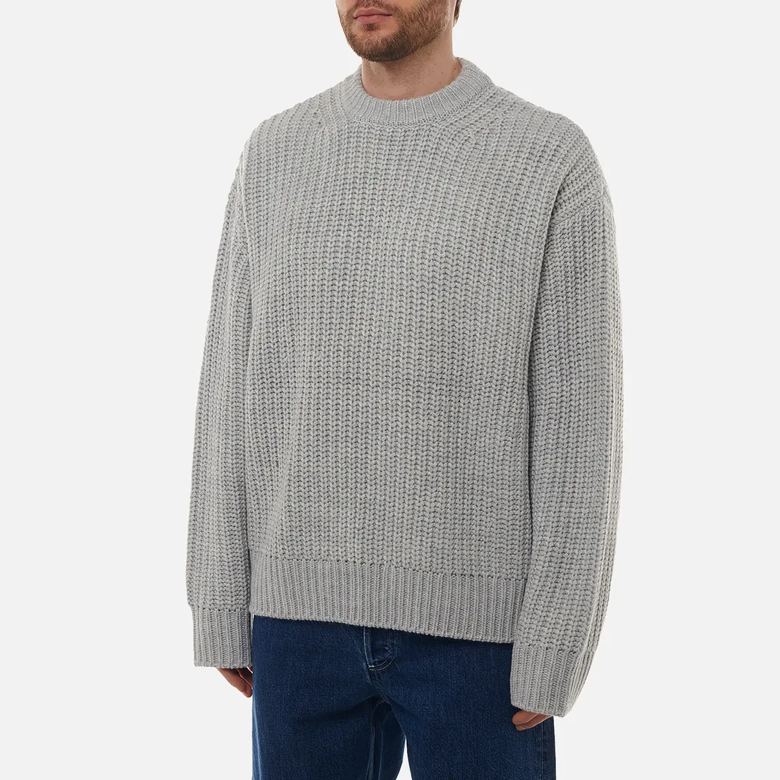 MKI Miyuki-Zoku Мужской свитер Chunky Rib Knit Crew Neck