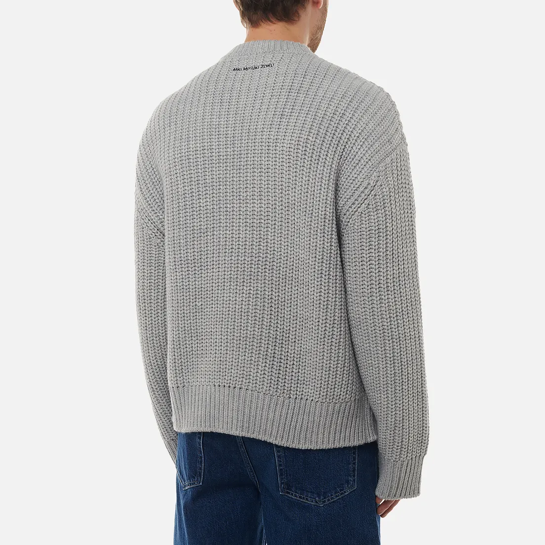 MKI Miyuki-Zoku Мужской свитер Chunky Rib Knit Crew Neck