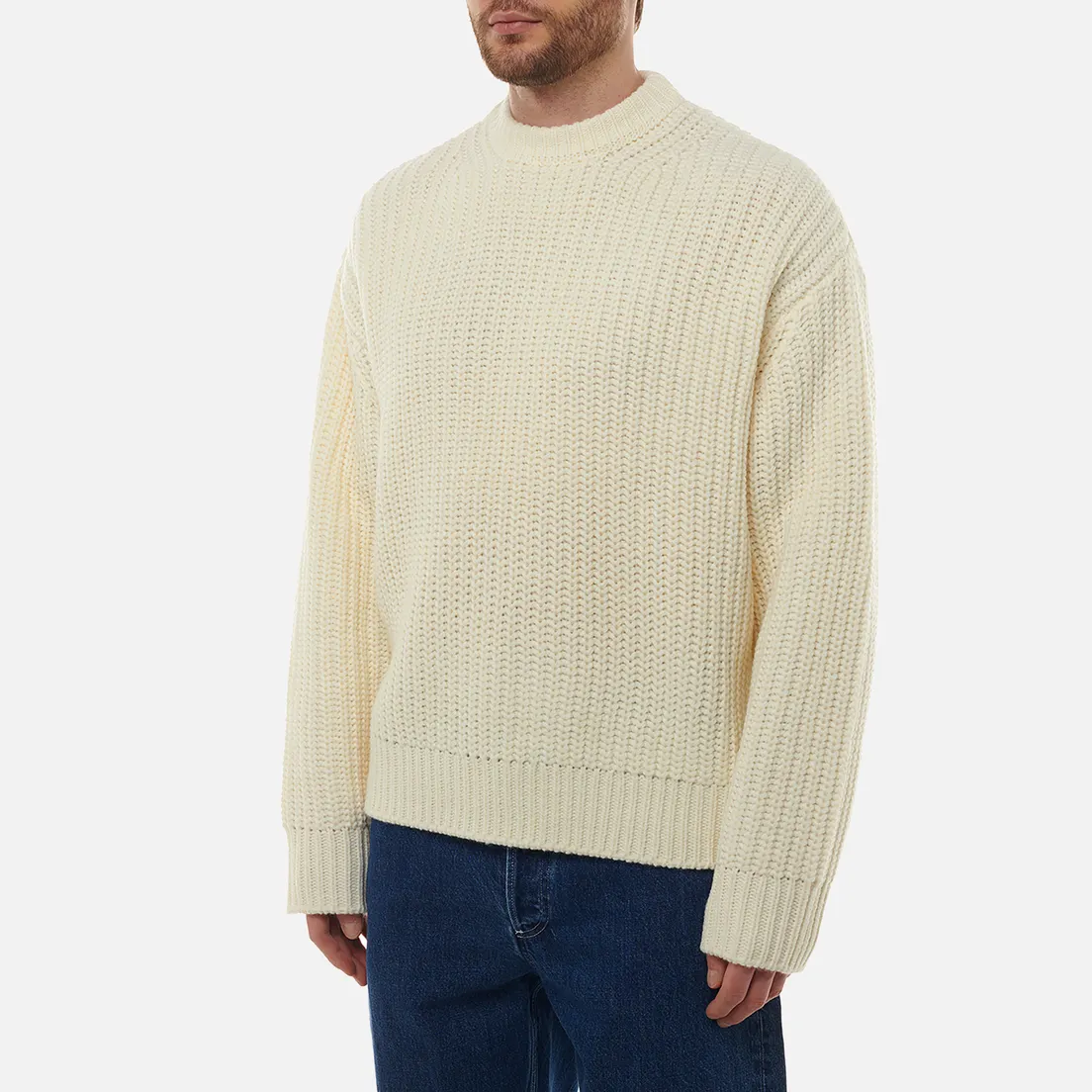 MKI Miyuki-Zoku Мужской свитер Chunky Rib Knit Crew Neck