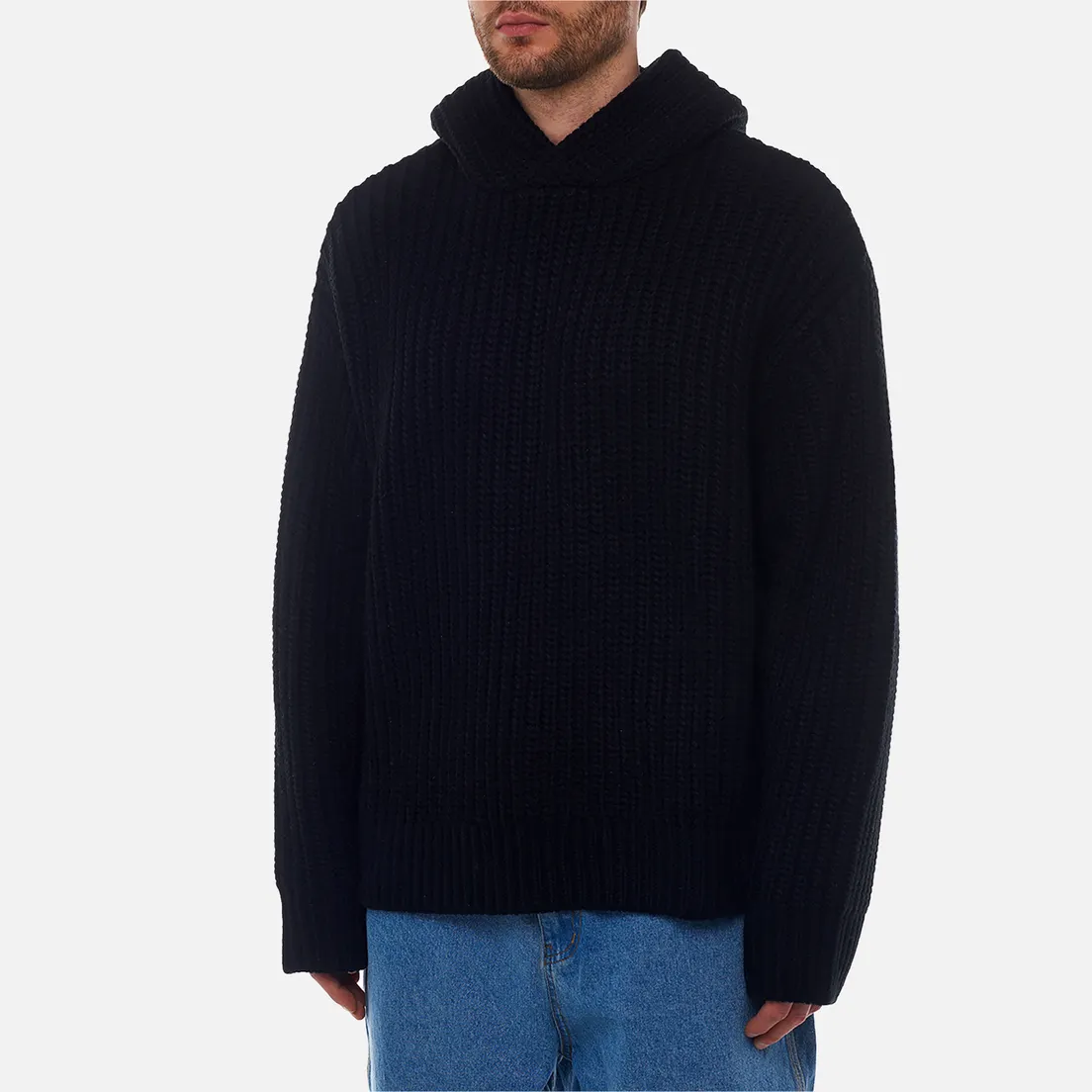 MKI Miyuki-Zoku Мужской свитер Chunky Rib Knit Hoodie