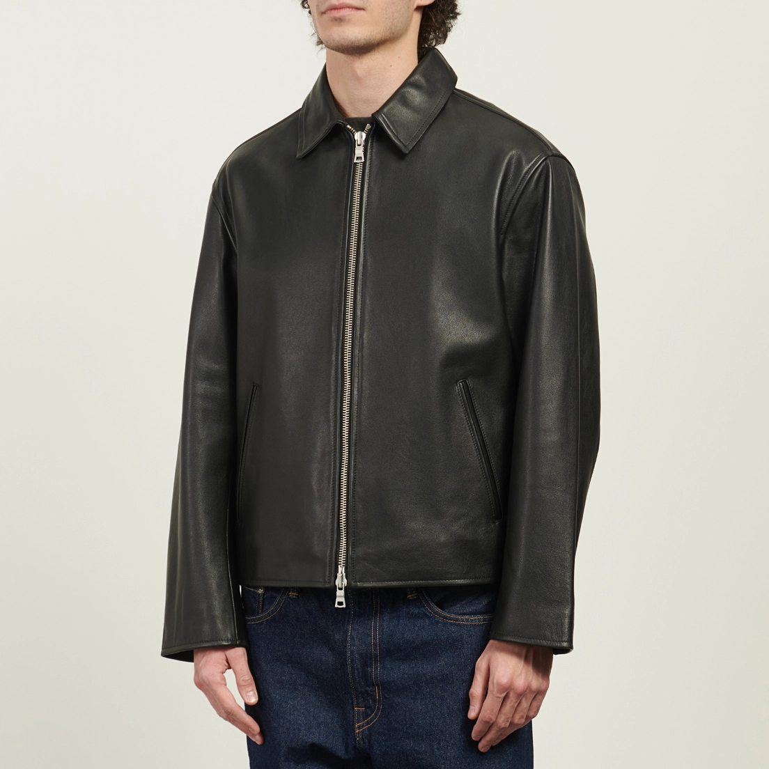 MKI Miyuki-Zoku Мужская демисезонная куртка Cropped Leather Rider