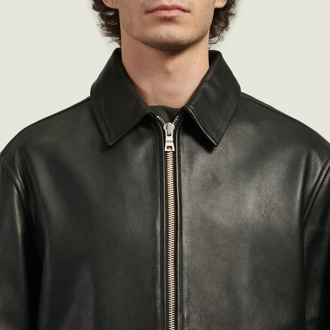 MKI Miyuki-Zoku Мужская демисезонная куртка Cropped Leather Rider