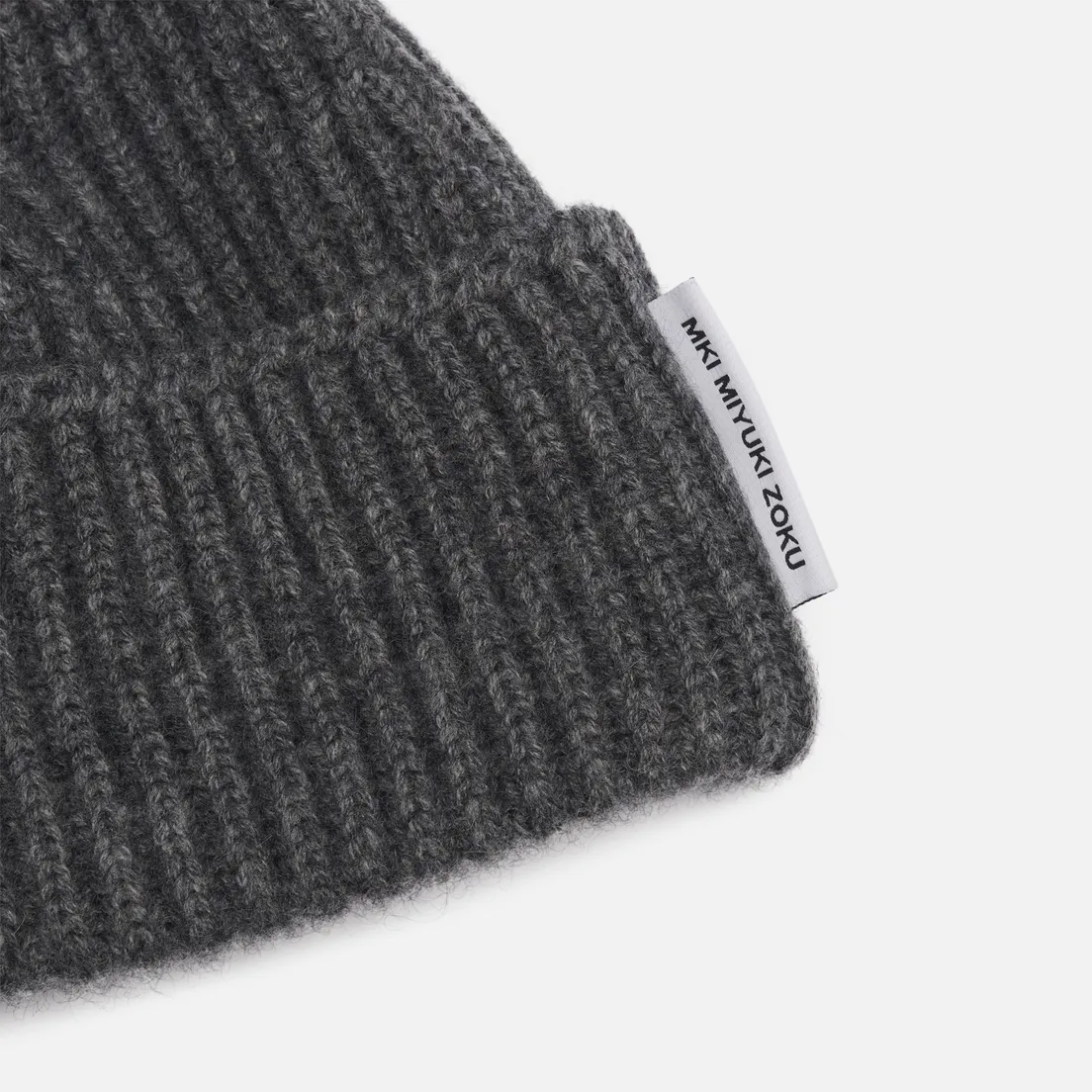 MKI Miyuki-Zoku Шапка Cashmere Ribbed Tag