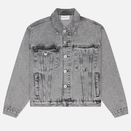 Джинсовые куртки Мужская джинсовая куртка MKI Miyuki-Zoku Denim Trucker, цвет серый, размер M
