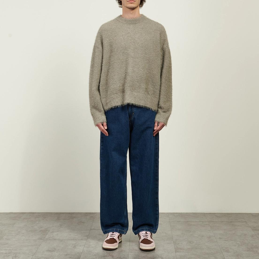 MKI Miyuki-Zoku Мужской свитер Faux Alpaca Knit Crew Neck