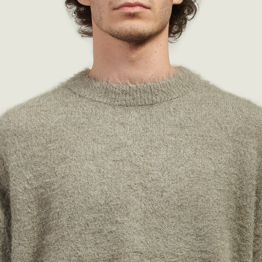 MKI Miyuki-Zoku Мужской свитер Faux Alpaca Knit Crew Neck