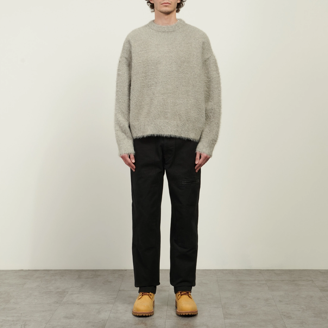 MKI Miyuki-Zoku Мужской свитер Faux Alpaca Knit Crew Neck