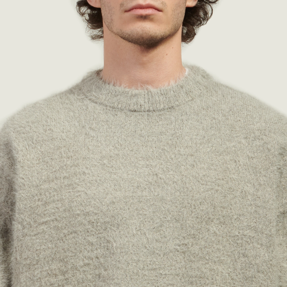 MKI Miyuki-Zoku Мужской свитер Faux Alpaca Knit Crew Neck