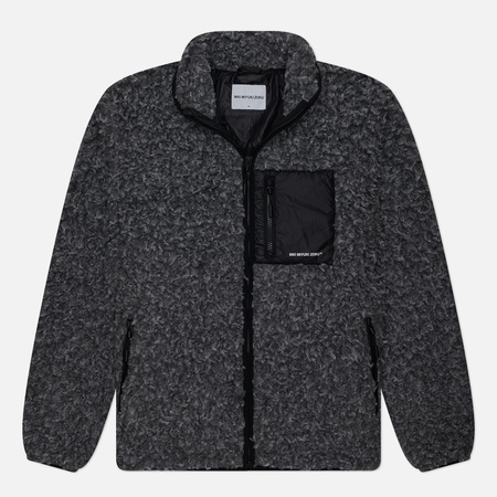 фото Мужская флисовая куртка mki miyuki-zoku fur fleece track, цвет чёрный, размер s