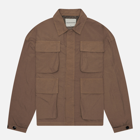 Мужская рубашка MKI MIYUKI ZOKU Garment Dye Box Overshirt, цвет коричневый