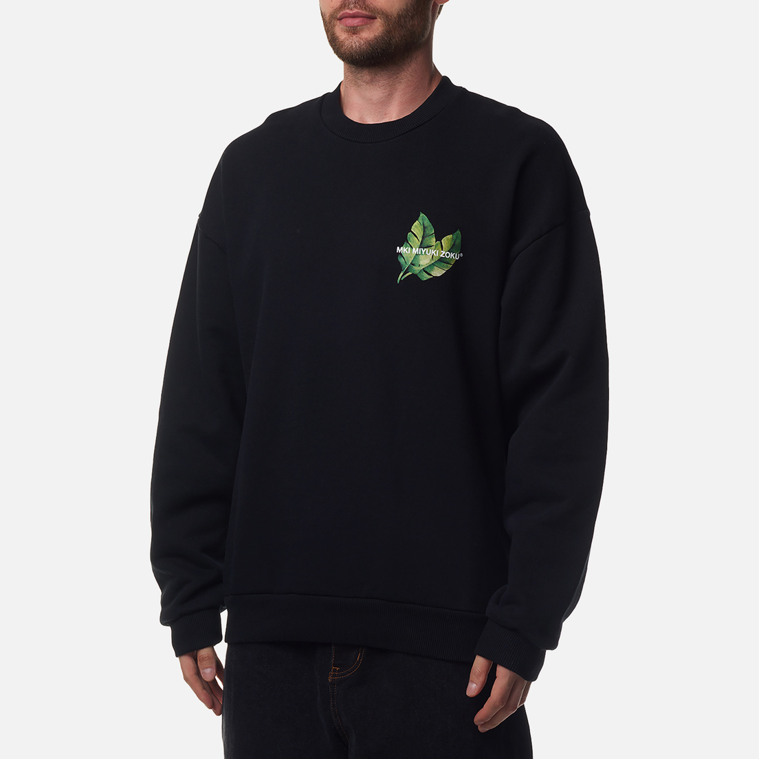 MKI Miyuki-Zoku Мужская толстовка Leaf Crew Neck