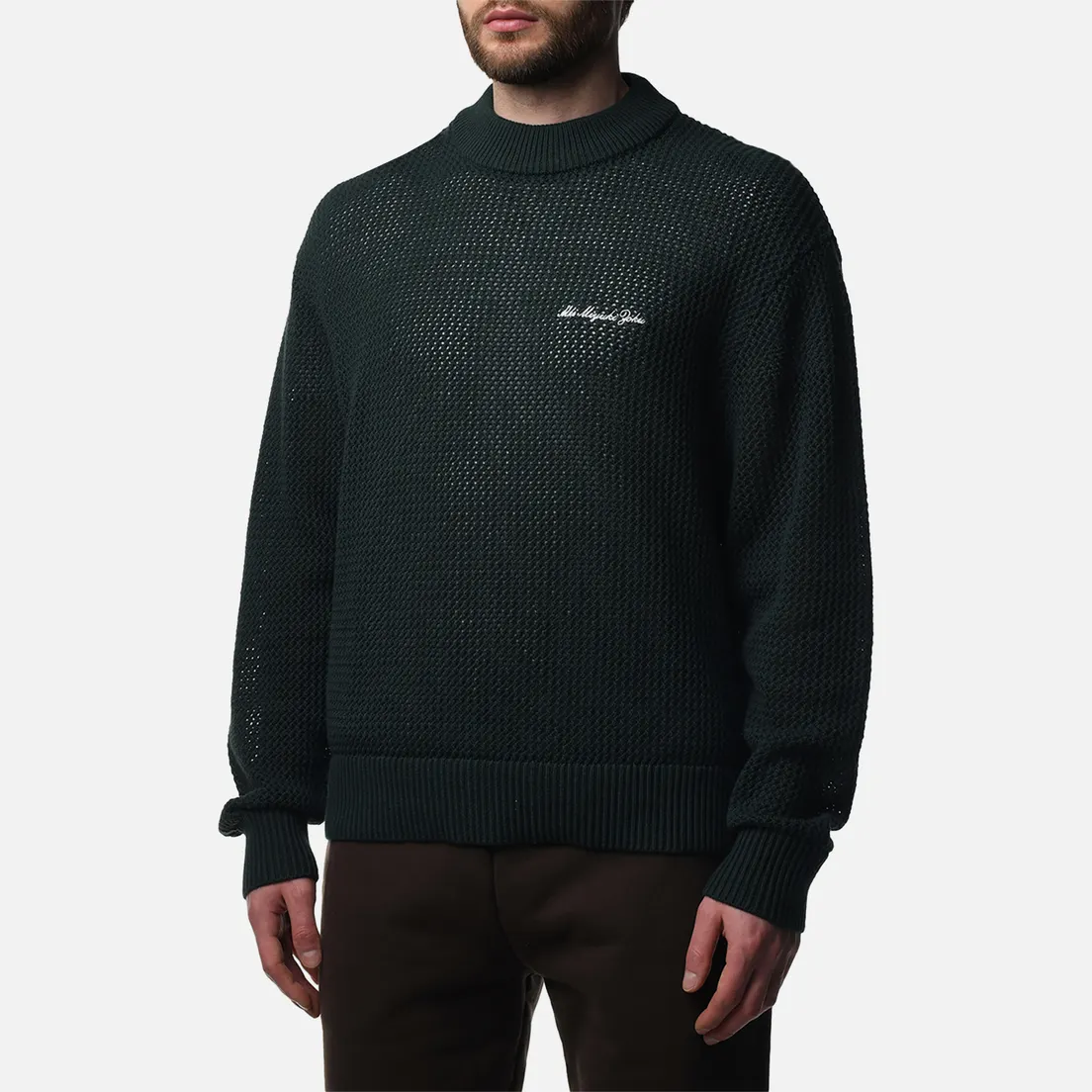 MKI Miyuki-Zoku Мужской свитер Loose Gauge Knit Crew Neck