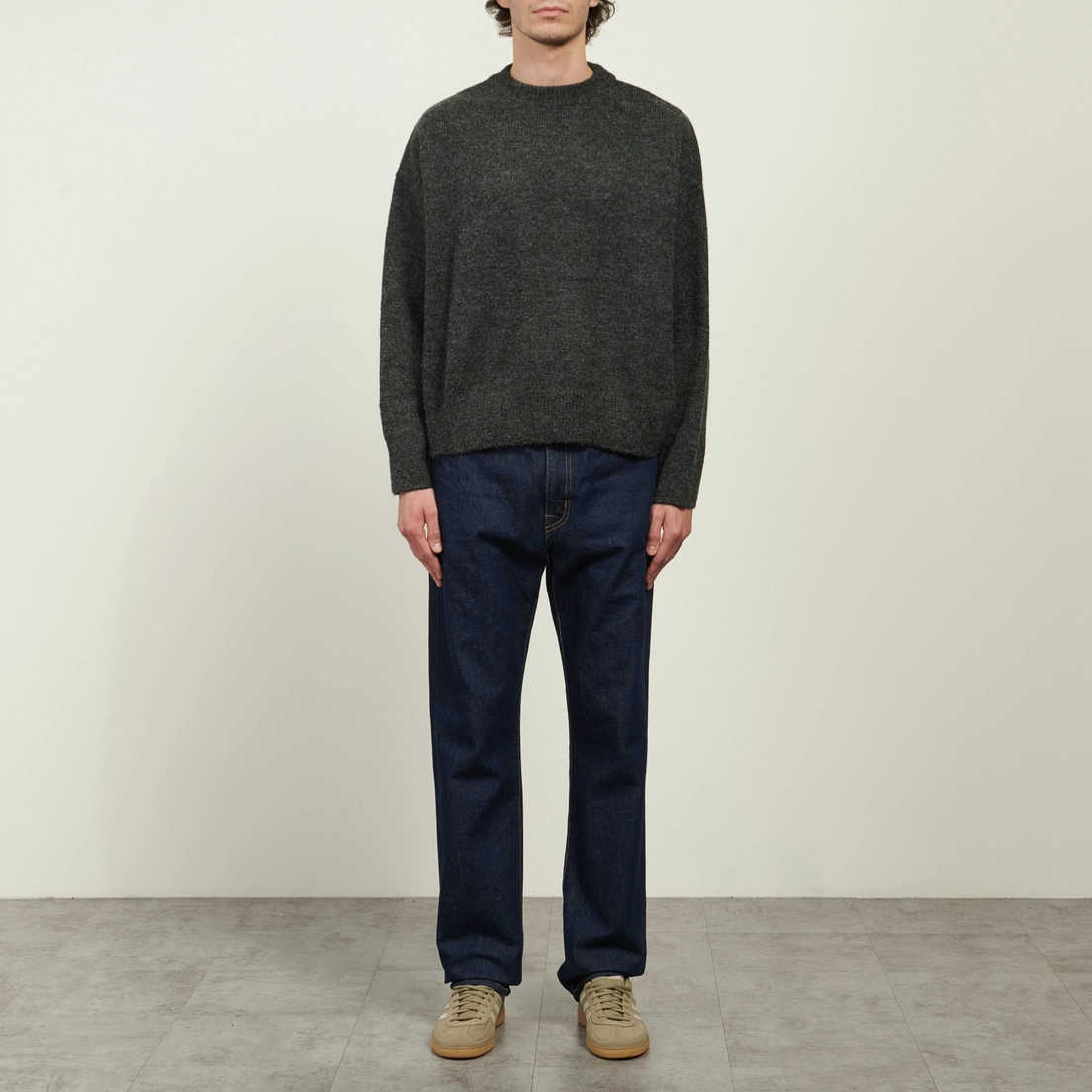 MKI Miyuki-Zoku Мужской свитер Mohair Blend Knit Crew Neck