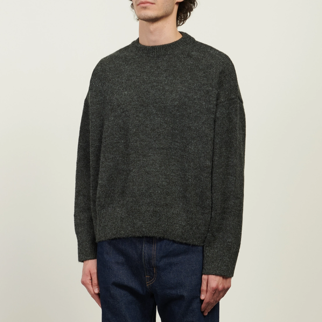 MKI Miyuki-Zoku Мужской свитер Mohair Blend Knit Crew Neck