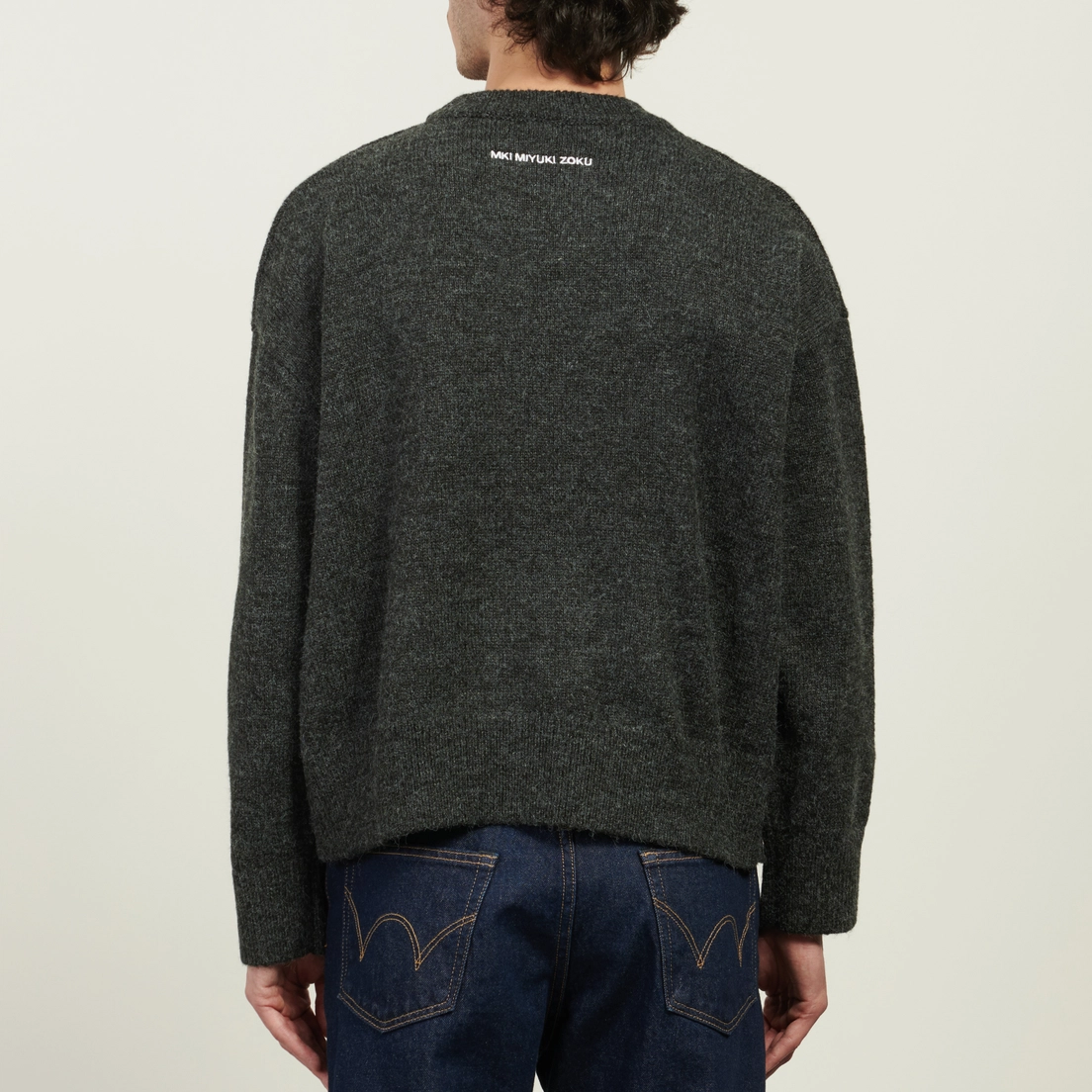 MKI Miyuki-Zoku Мужской свитер Mohair Blend Knit Crew Neck