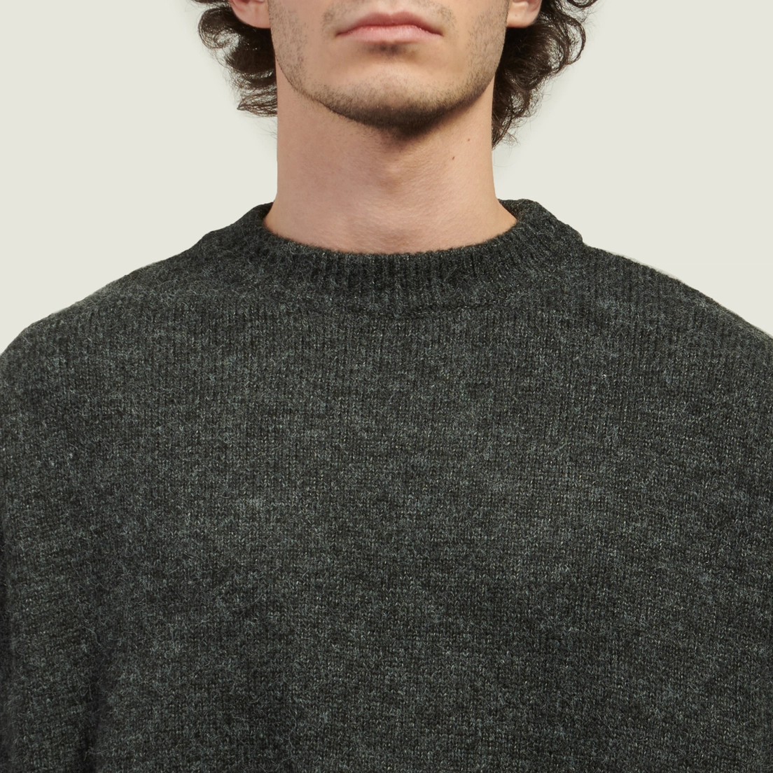 MKI Miyuki-Zoku Мужской свитер Mohair Blend Knit Crew Neck