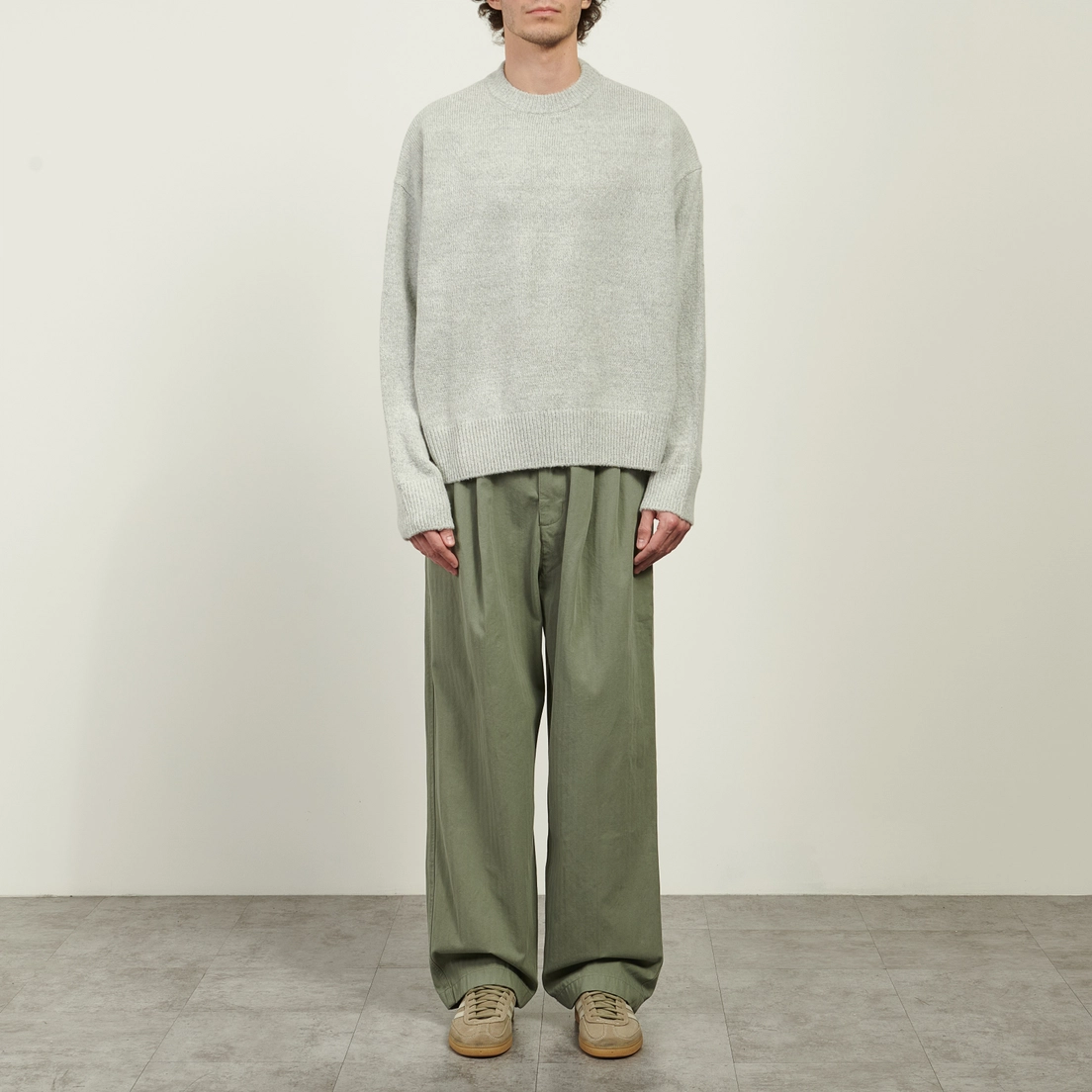 MKI Miyuki-Zoku Мужской свитер Mohair Blend Knit Crew Neck