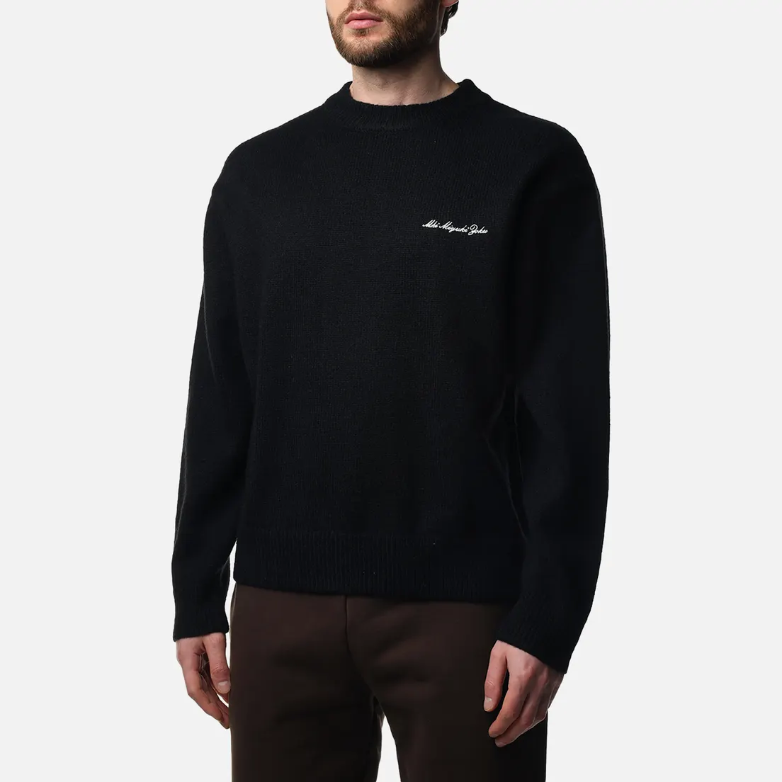 MKI Miyuki-Zoku Мужской свитер Mohair Blend Knit Crew Neck