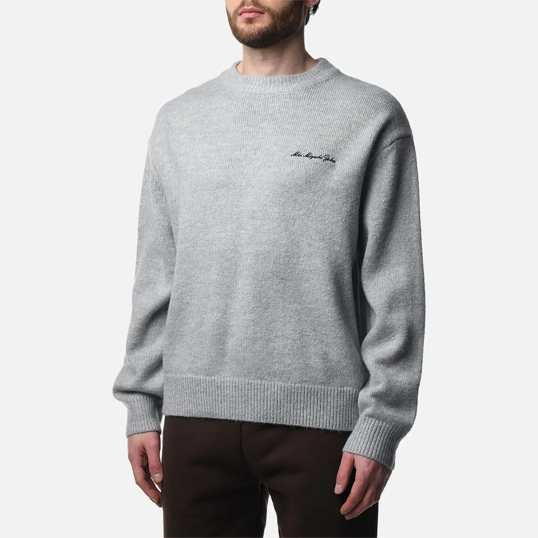 MKI Miyuki-Zoku Мужской свитер Mohair Blend Knit Crew Neck