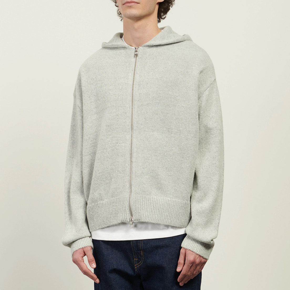 MKI Miyuki-Zoku Мужской свитер Mohair Blend Knit Zip Hoodie