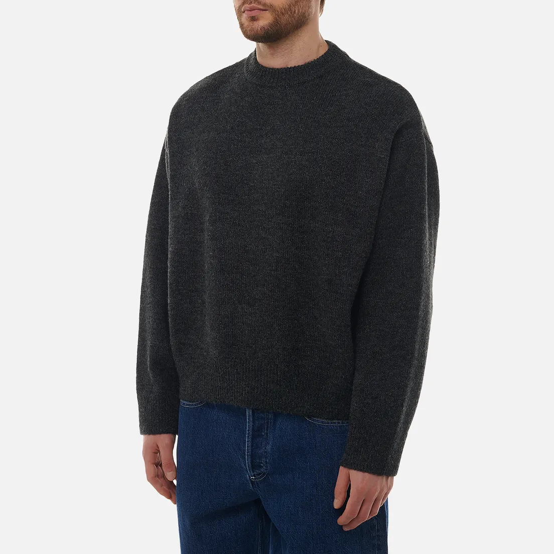 MKI Miyuki-Zoku Мужской свитер Mohair Blend Knit Crew