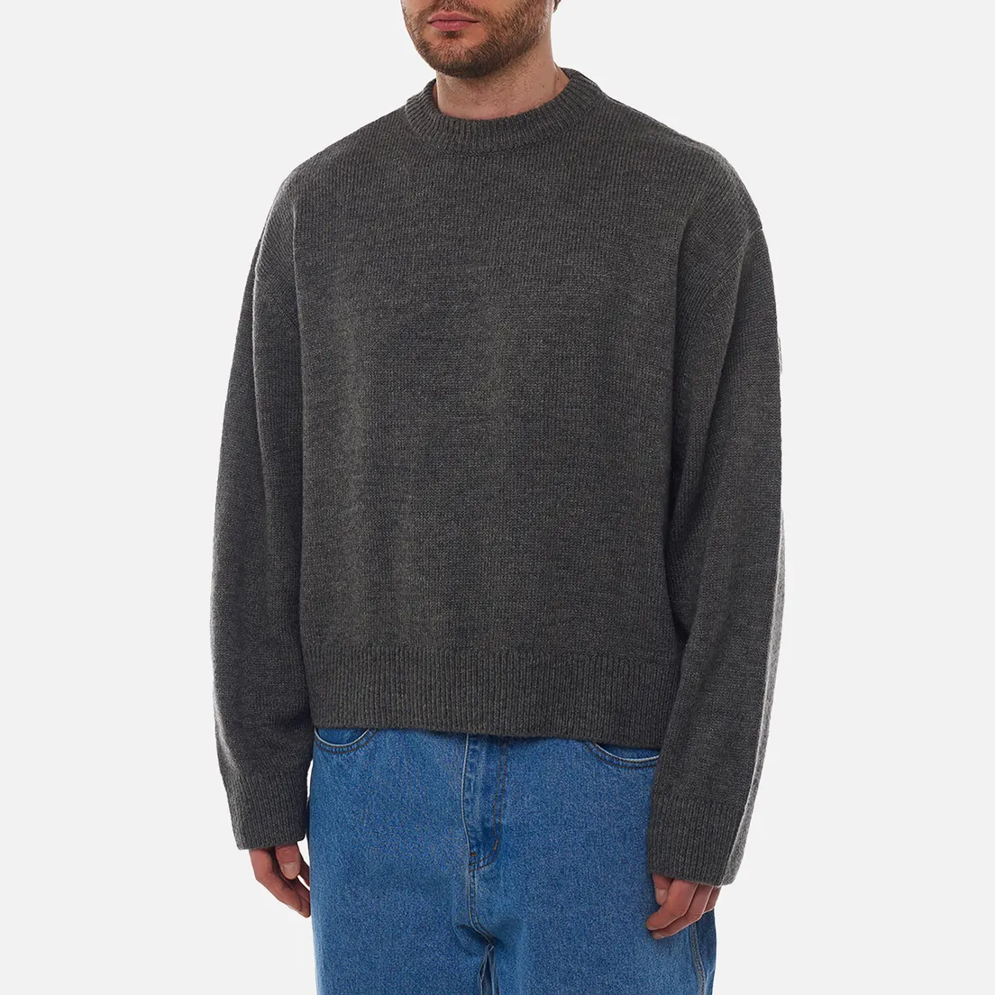 MKI Miyuki-Zoku Мужской свитер Mohair Blend Knit Crew