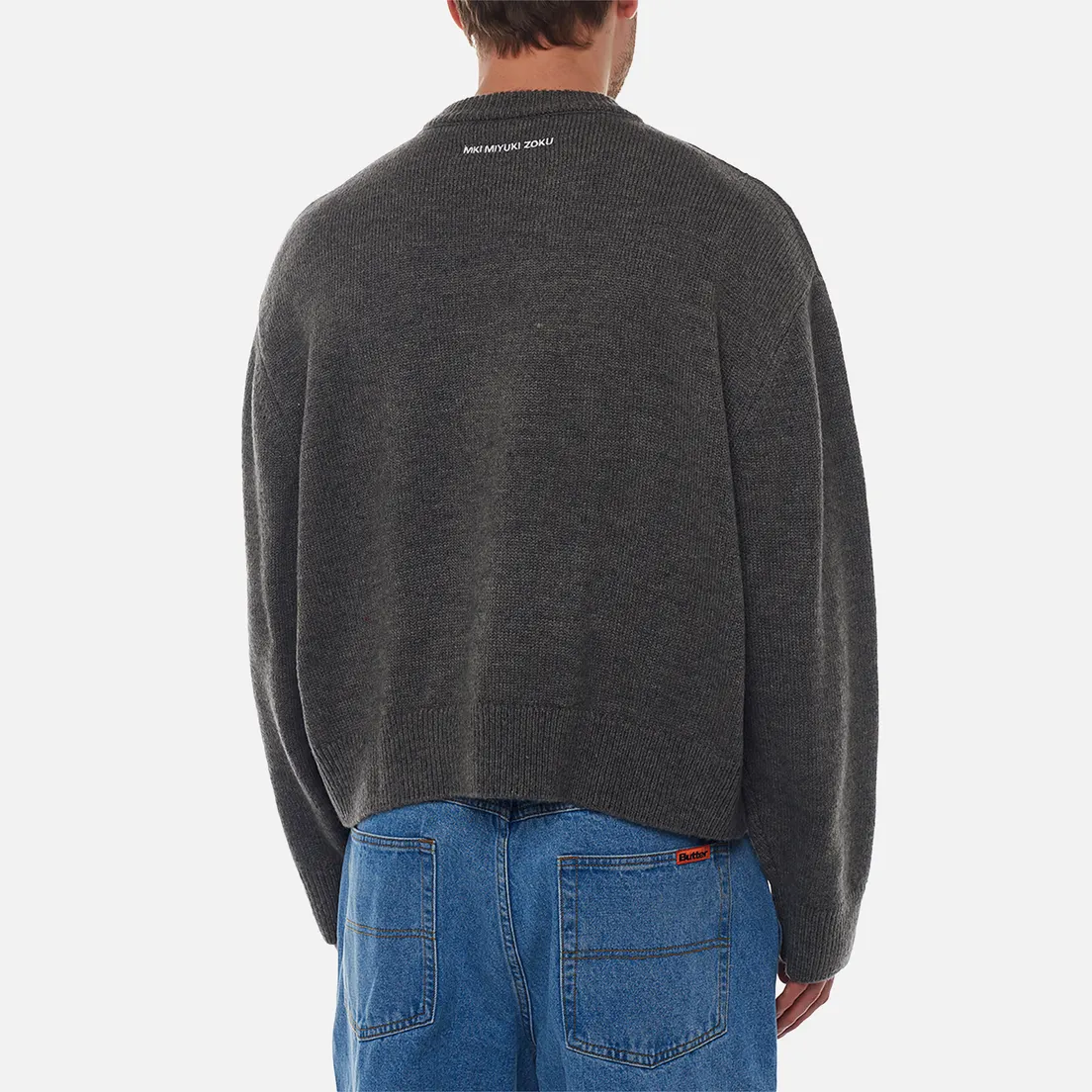 MKI Miyuki-Zoku Мужской свитер Mohair Blend Knit Crew
