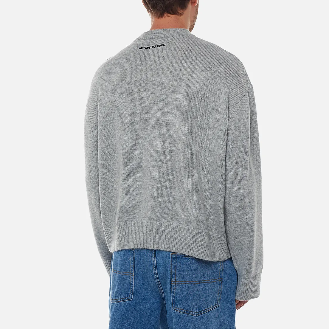 MKI Miyuki-Zoku Мужской свитер Mohair Blend Knit Crew