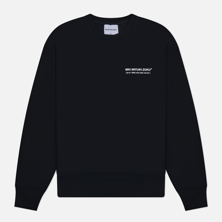 фото Мужская толстовка mki miyuki-zoku phonetic crew neck, цвет чёрный, размер s