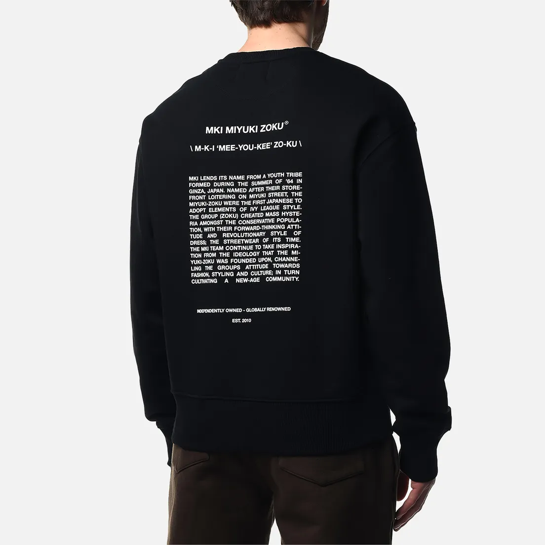 MKI Miyuki-Zoku Мужская толстовка Phonetic Crew Neck