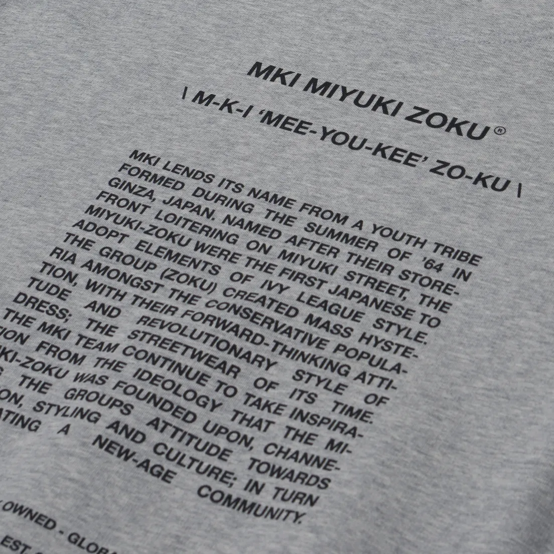 MKI Miyuki-Zoku Мужская толстовка Phonetic Crew Neck