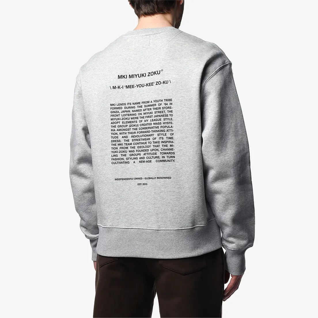 MKI Miyuki-Zoku Мужская толстовка Phonetic Crew Neck