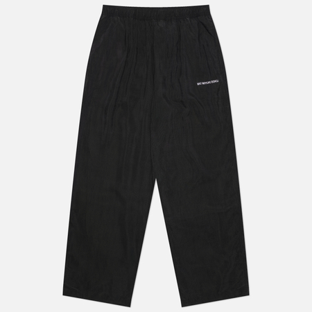 Мужские брюки MKI MIYUKI ZOKU Ribbed Cupro Wide Leg, цвет чёрный