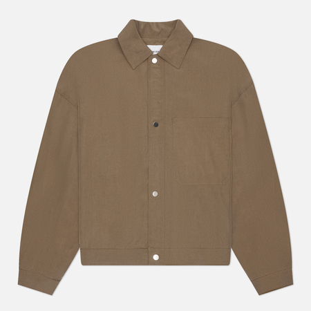   Brandshop Мужская куртка ветровка MKI Miyuki-Zoku Sandwash Cupro Trucker, цвет коричневый, размер M
