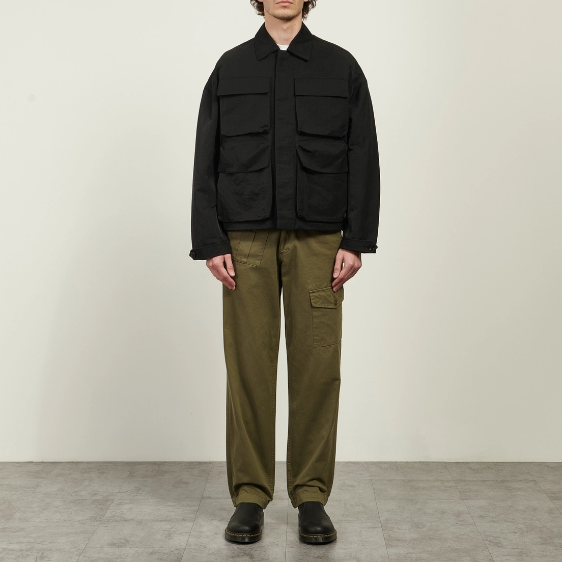 MKI Miyuki-Zoku Мужская рубашка Silky Nylon Box Overshirt