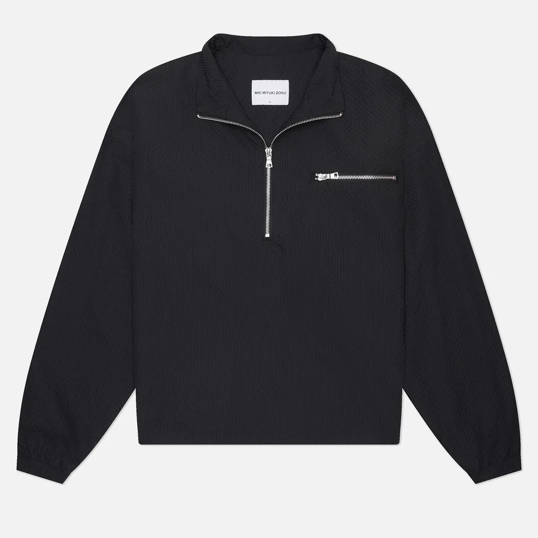 MKI Miyuki-Zoku Мужская толстовка Seersucker Quarter Zip