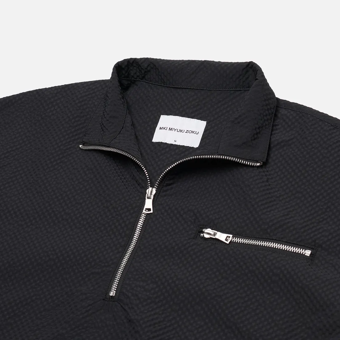 MKI Miyuki-Zoku Мужская толстовка Seersucker Quarter Zip