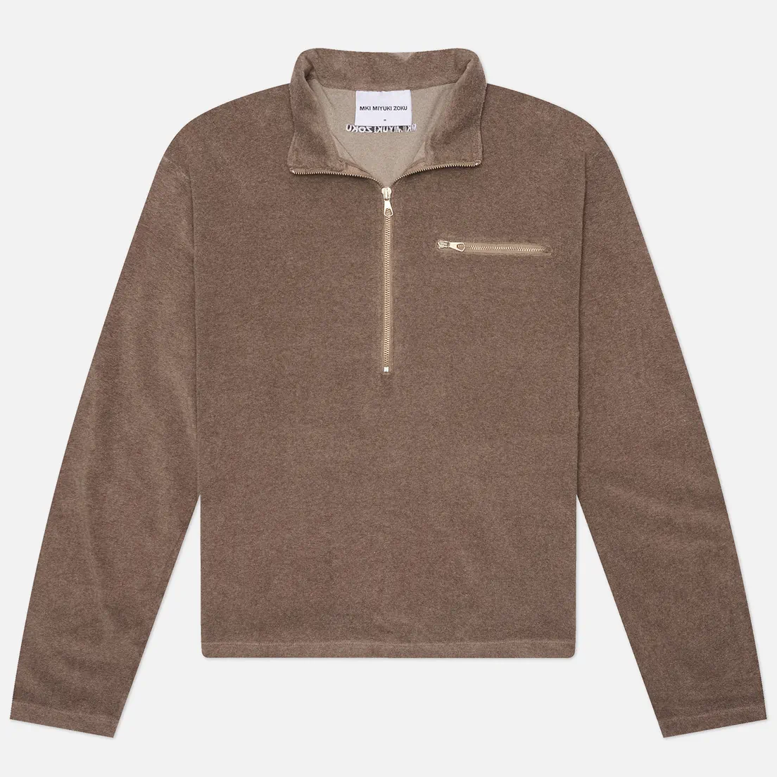 MKI Miyuki-Zoku Мужская толстовка Towelling Quarter-Zip
