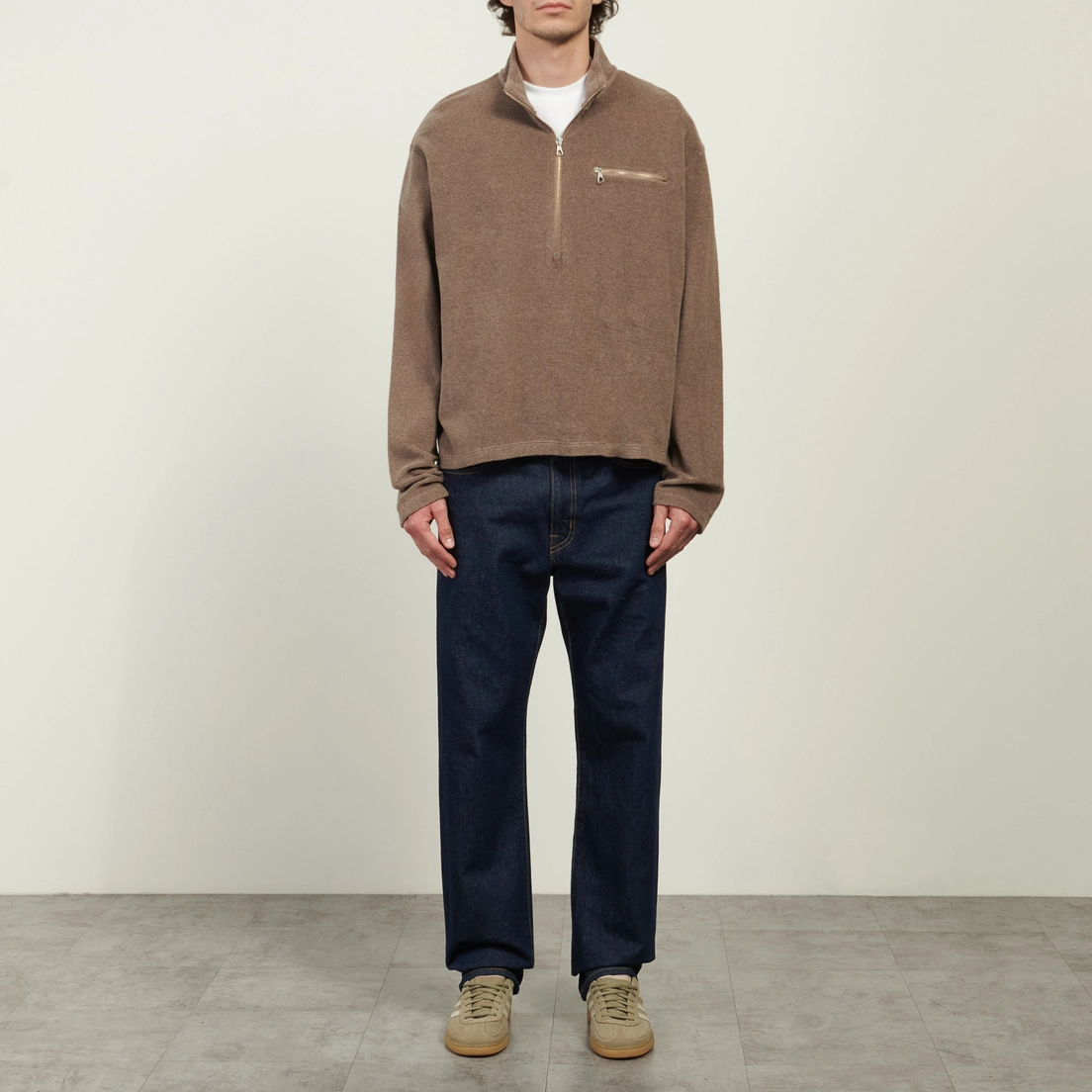 MKI Miyuki-Zoku Мужская толстовка Towelling Quarter-Zip