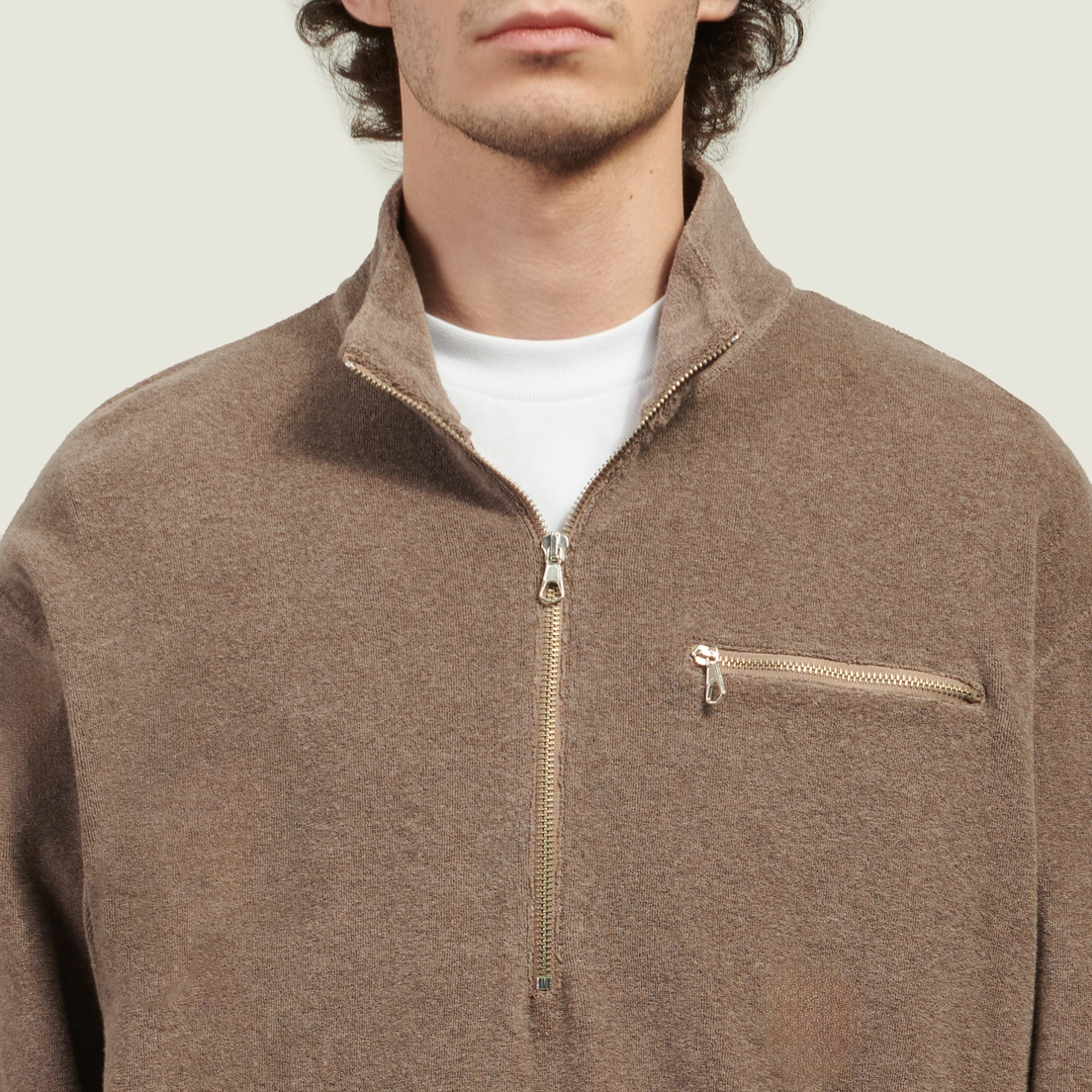 MKI Miyuki-Zoku Мужская толстовка Towelling Quarter-Zip