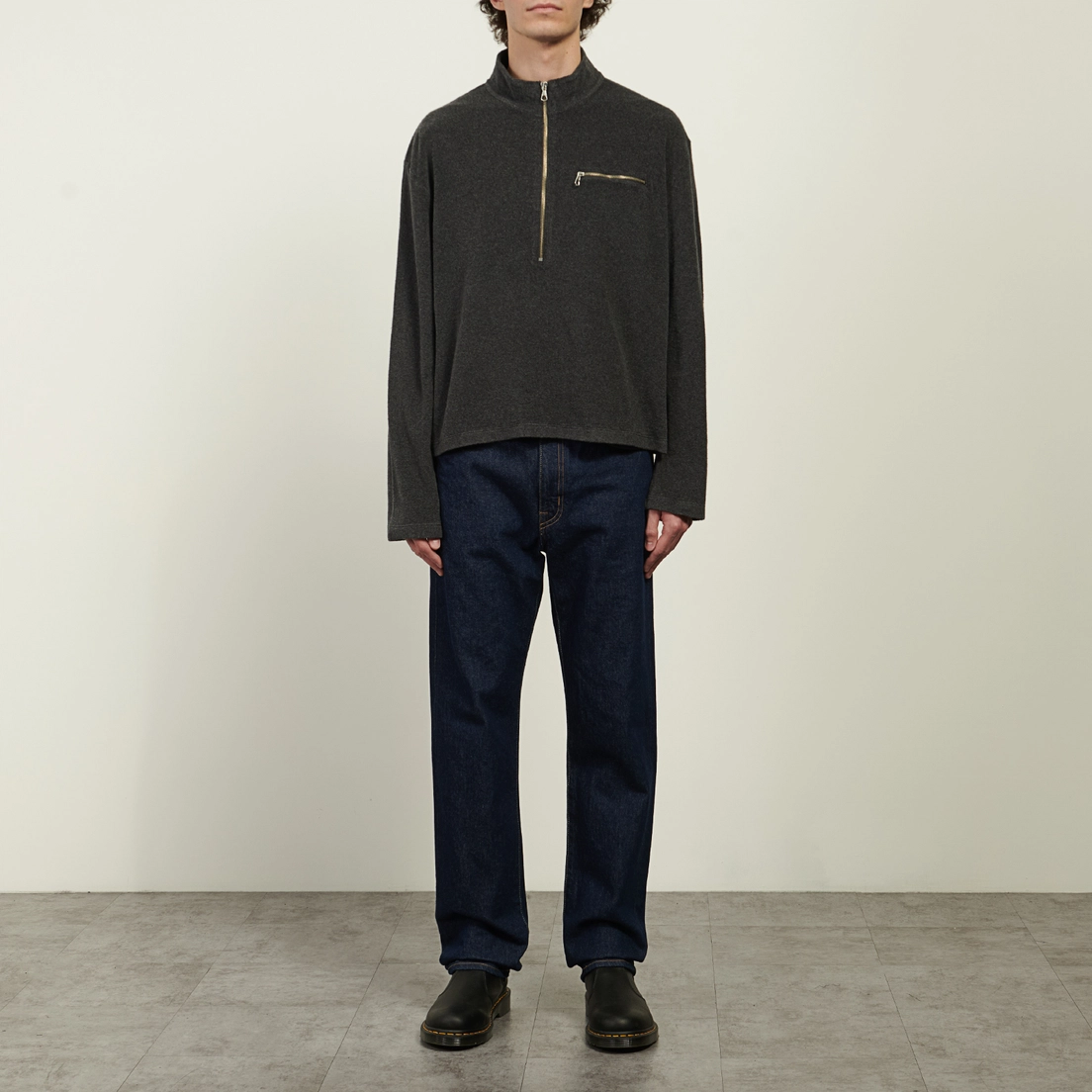 MKI Miyuki-Zoku Мужская толстовка Towelling Quarter-Zip