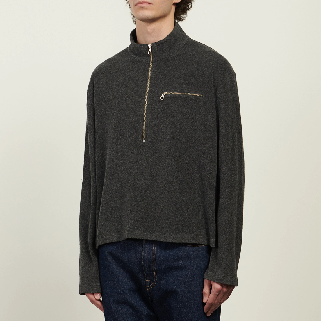 MKI Miyuki-Zoku Мужская толстовка Towelling Quarter-Zip