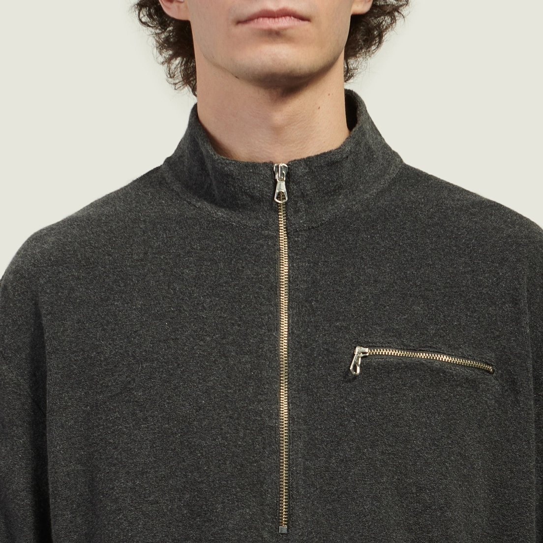 MKI Miyuki-Zoku Мужская толстовка Towelling Quarter-Zip