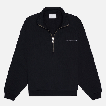 Мужская толстовка MKI MIYUKI ZOKU Uniform Quarter Zip, цвет чёрный