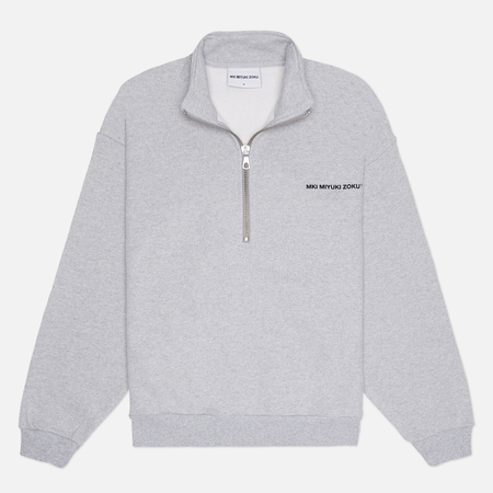 Мужская толстовка MKI MIYUKI ZOKU Uniform Quarter Zip, цвет серый