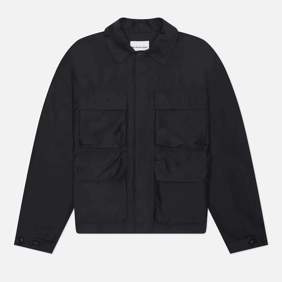 MKI Miyuki-Zoku Мужская куртка ветровка Washed Cotton Nylon Box Overshirt