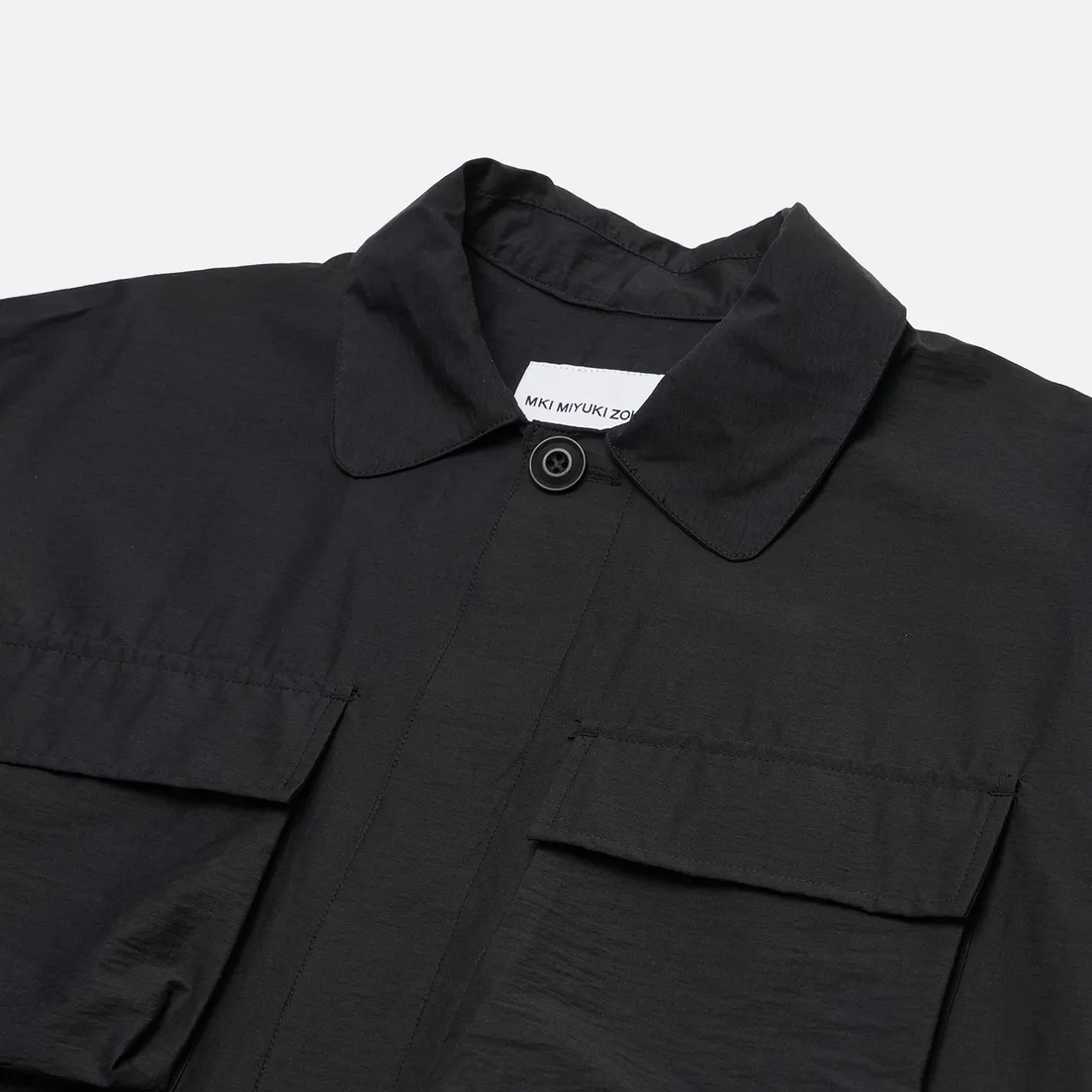 MKI Miyuki-Zoku Мужская куртка ветровка Washed Cotton Nylon Box Overshirt