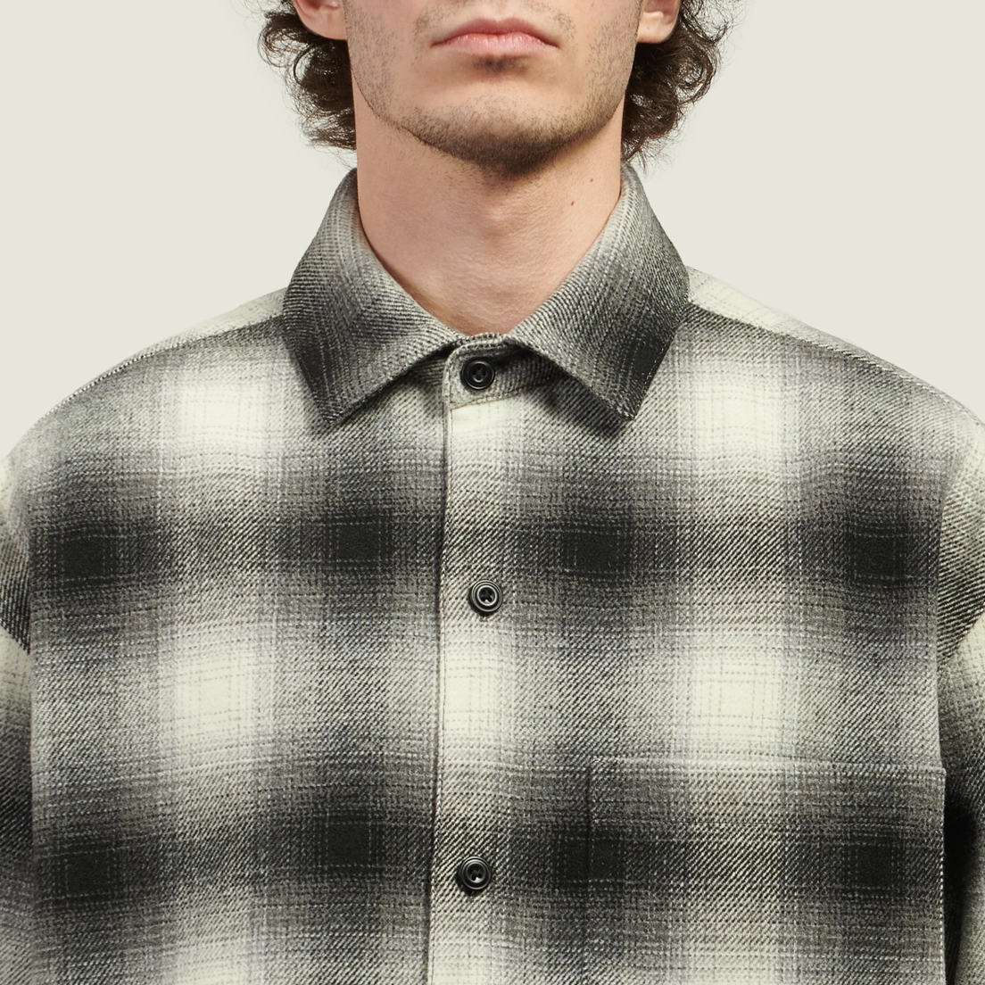 MKI Miyuki-Zoku Мужская рубашка Wool Check Box