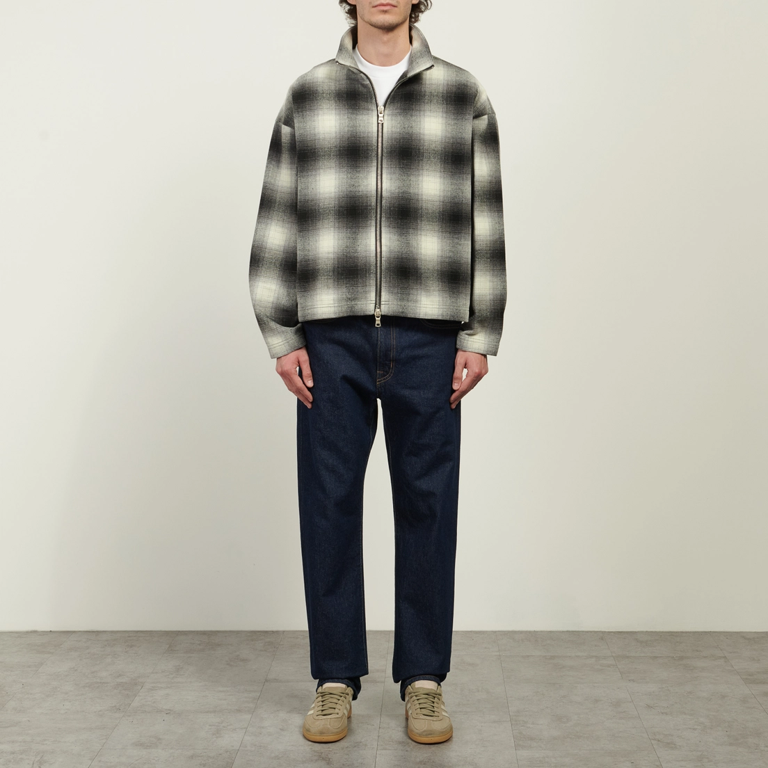 MKI Miyuki-Zoku Мужская демисезонная куртка Wool Check Track