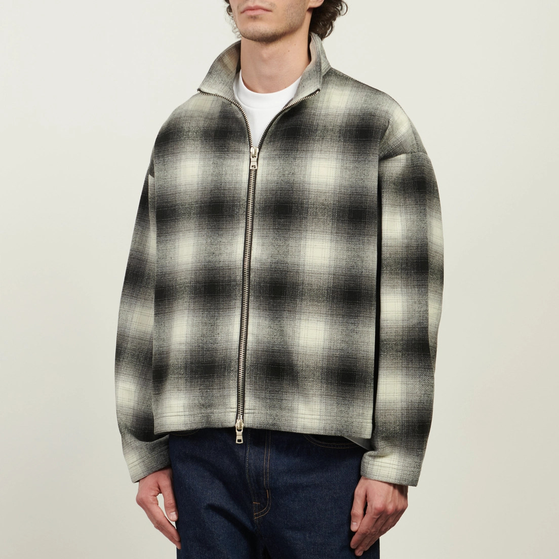 MKI Miyuki-Zoku Мужская демисезонная куртка Wool Check Track